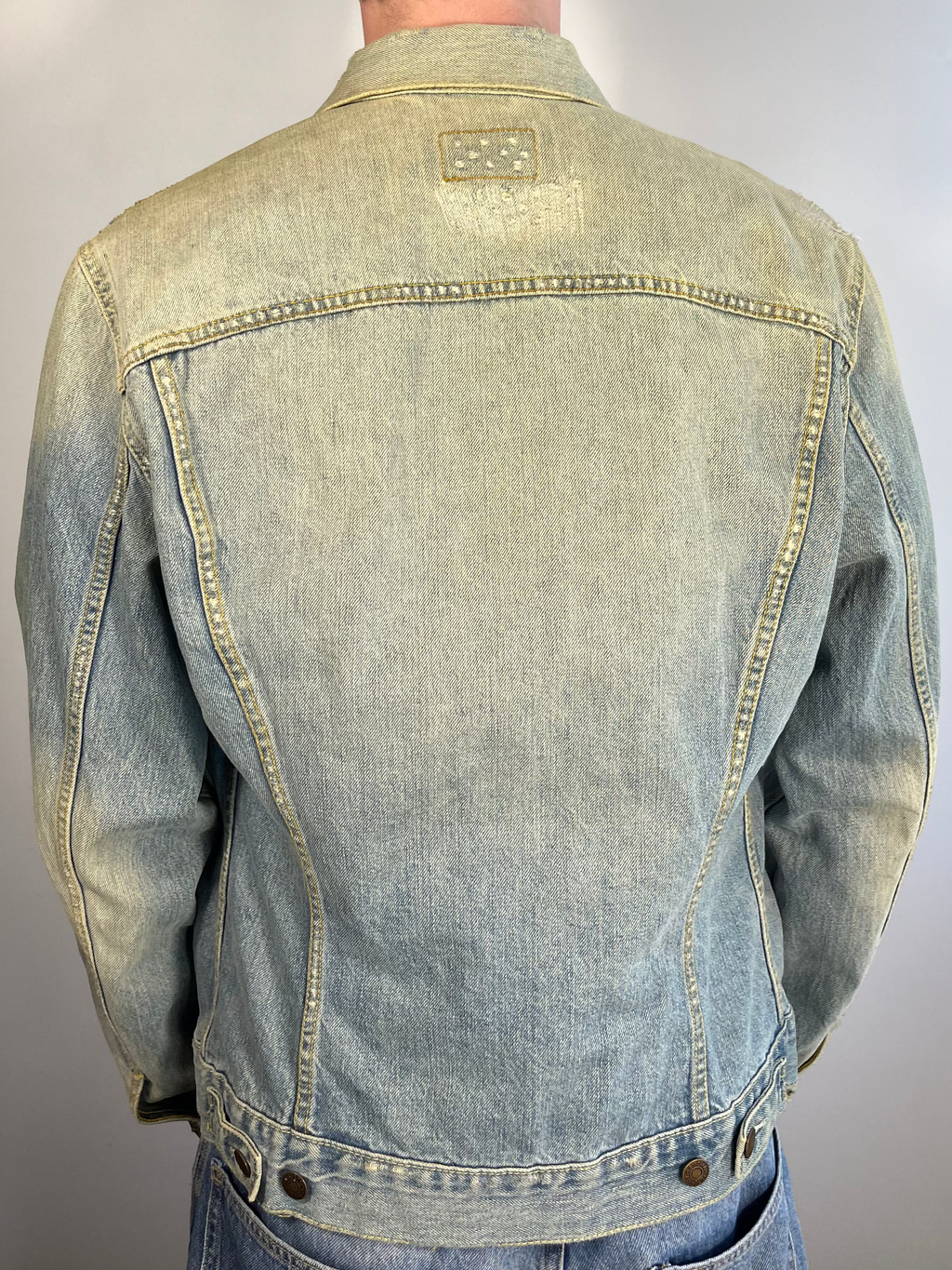 levis washed out light blue/sand trucker jacket 2004 XL